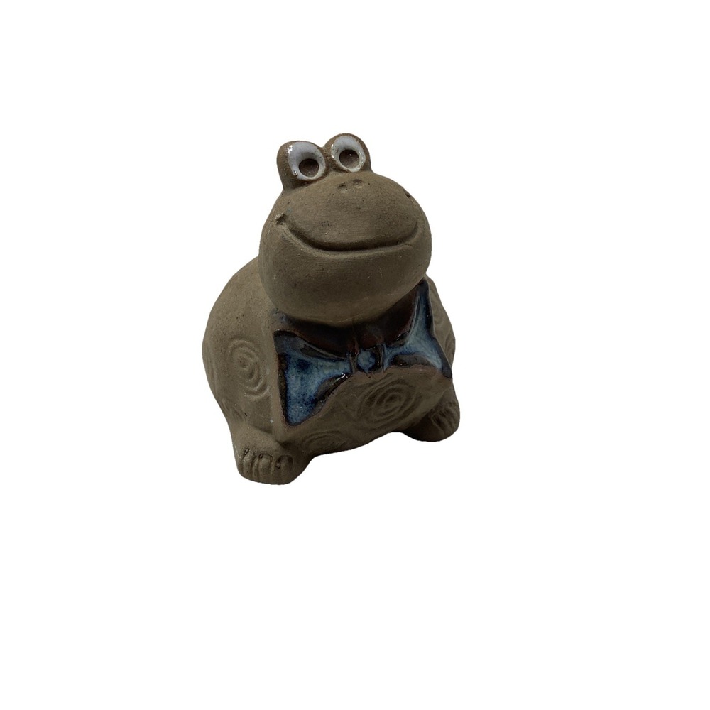 Turtle Lou Art Pottery Turtle & Bow Tie Clay Menagerie by Pottery Craft USA 3"